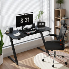 GTPLAYER Z-Frame Gaming Desk – Carbon Fibre Surface with Headphone Hook