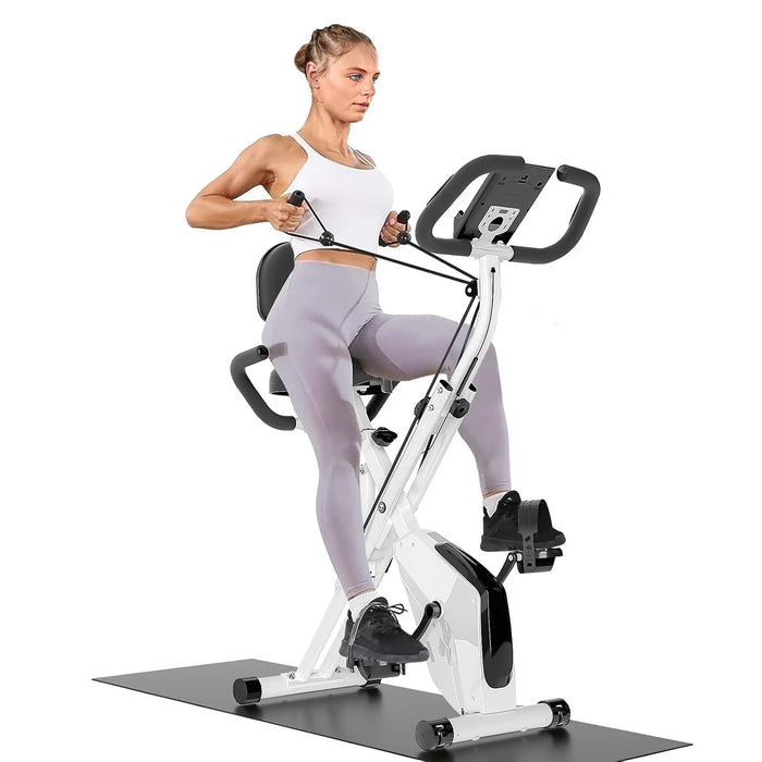 CompactFold Fitness Bike, White