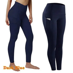 High-Waisted Seamless Gym Leggings – Tummy Control & Booty-Lifting Yoga Tights with Pockets