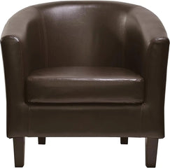 MCC Direct Black PU Leather Tub Chair – Stylish Upholstered Armchair