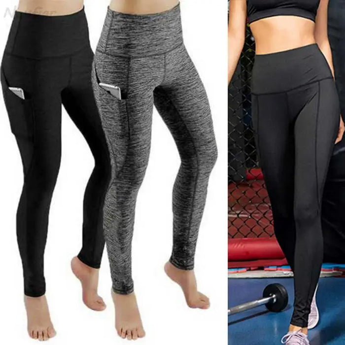 Women's High-Waisted Seamless Gym Leggings, Yoga Tights with Pockets