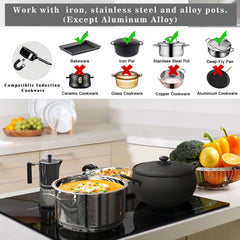 Karinear 4-Burner Induction Hob – Built-in Electric Cooktop with FlexZone & Boost, 7200W