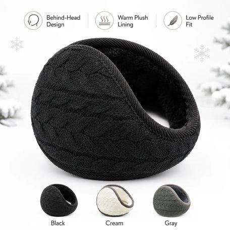 Behind-the-head knitted earmuffs, photo 1