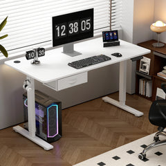 Electric Height Adjustable Standing Desk – Sit-Stand Office Desk with USB & Drawer