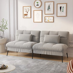 COMHOMA 3-Seater Fabric Sofa Bed – Adjustable Futon with Upgraded Frame