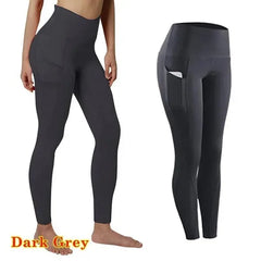 High-Waisted Seamless Gym Leggings – Tummy Control & Booty-Lifting Yoga Tights with Pockets