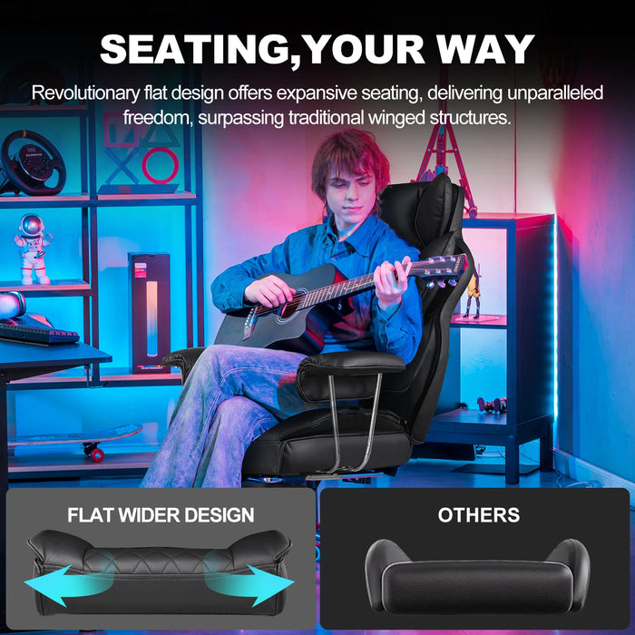 GTPlayer Pro Ergonomic Gaming Chair, High-Back Recliner with Footrest & Lumbar Support, image 2