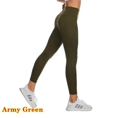 High-Waisted Seamless Gym Leggings – Tummy Control & Booty-Lifting Yoga Tights with Pockets