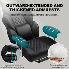 GTPlayer Pro Ergonomic Gaming Chair – High-Back Recliner with Footrest & Lumbar Support