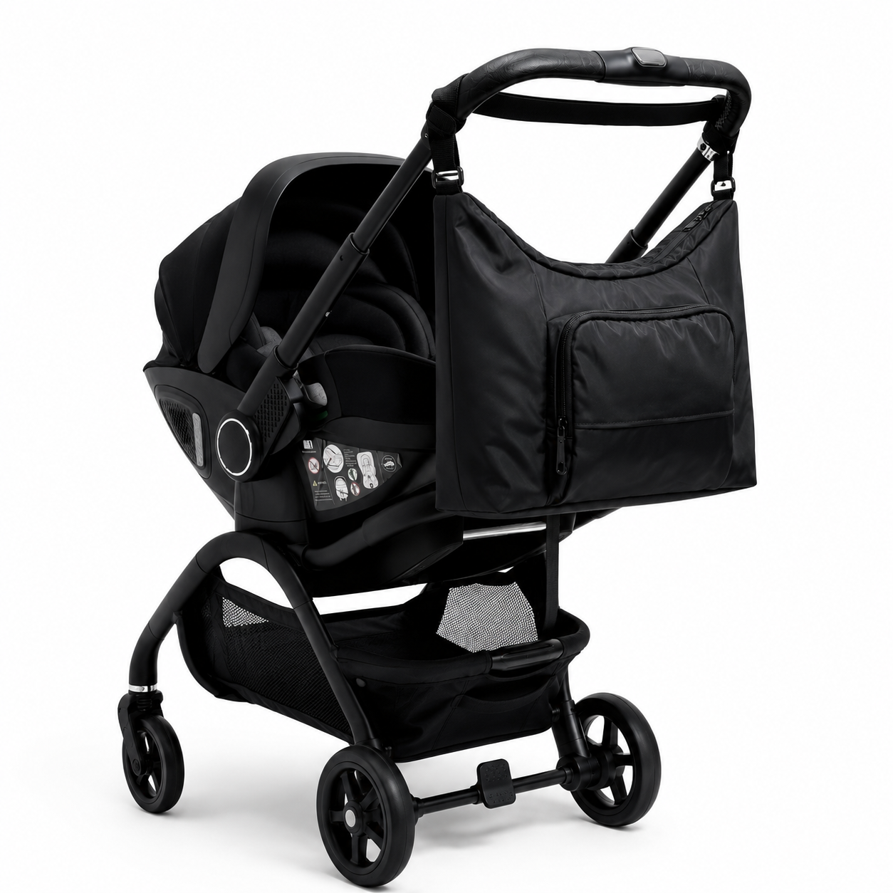 Qubi Changing Bag – Black, Pram Changing Bag with Mat