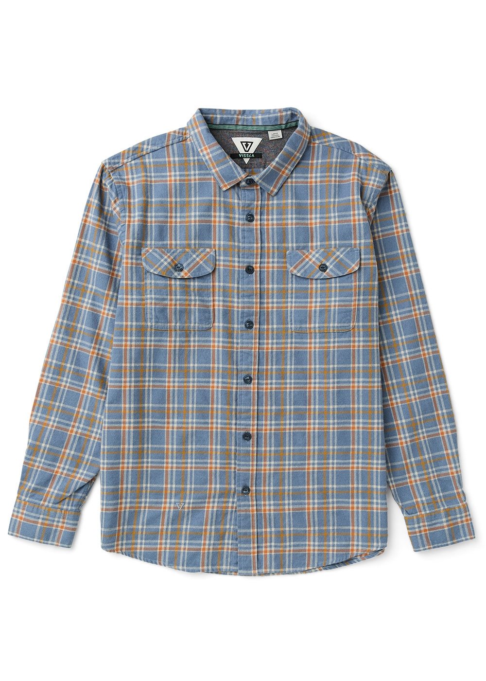 Vissla Men's Central Coast Flannel Shirt, Organic Cotton Plaid
