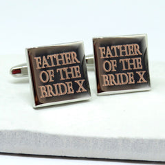 Personalised Father of the Bride Cufflinks – Engraved