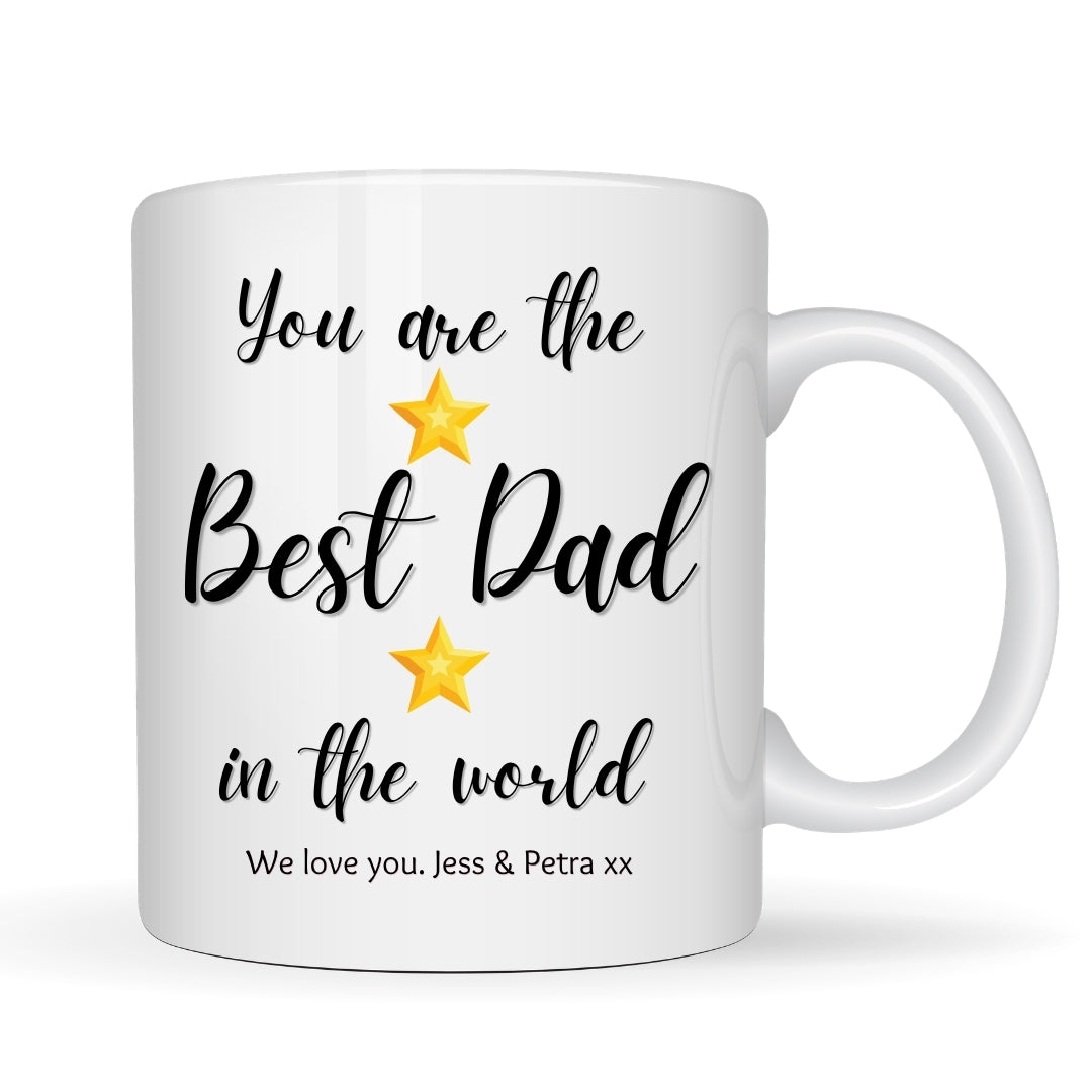 Personalised Best Dad Stars Mug – Father's Day Gift