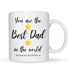 Personalised Best Dad Stars Mug – Father's Day Gift
