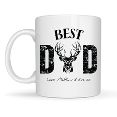 Personalised Best Dad Stag Mug – Father's Day Gift