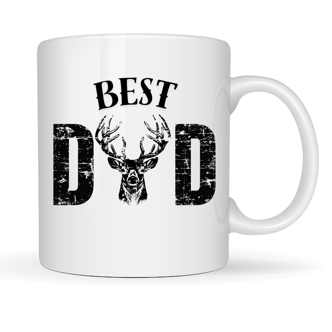 Personalised Best Dad Stag Mug – Father's Day Gift