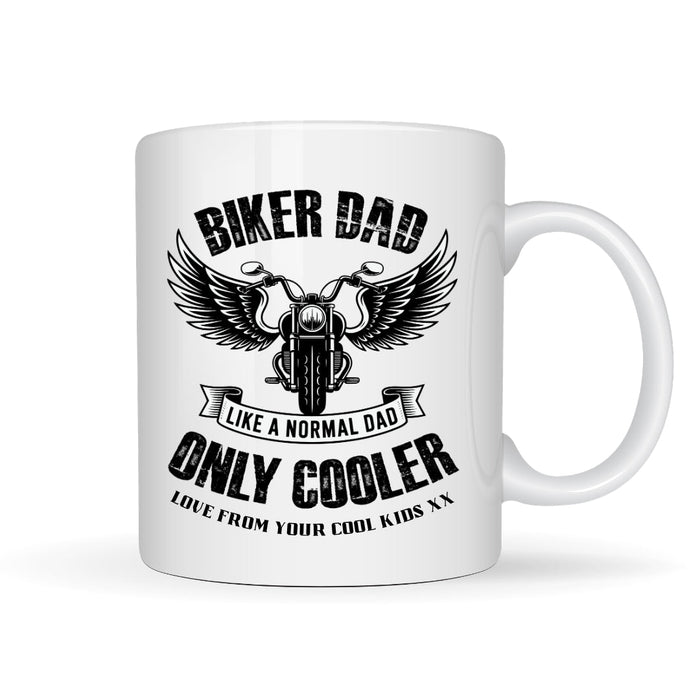 Personalised Biker Dad Mug, Motorbike Gift, image 2