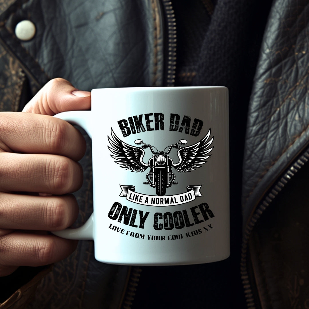Personalised Biker Dad Mug – Motorbike Gift
