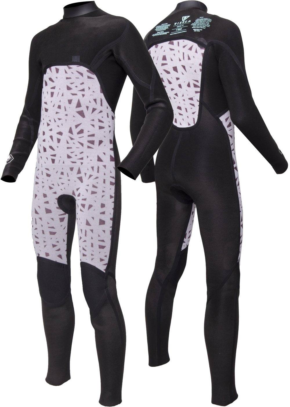 Vissla Boys' 7 Seas 4/3mm Chest Zip Wetsuit, Full Suit