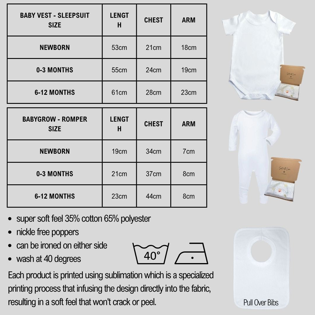 Personalised Blue Happy First Father's Day Baby Grow, Vest or Bib
