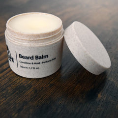 Natural Beard Balm – Unscented Leave-In Conditioner, Made in the UK