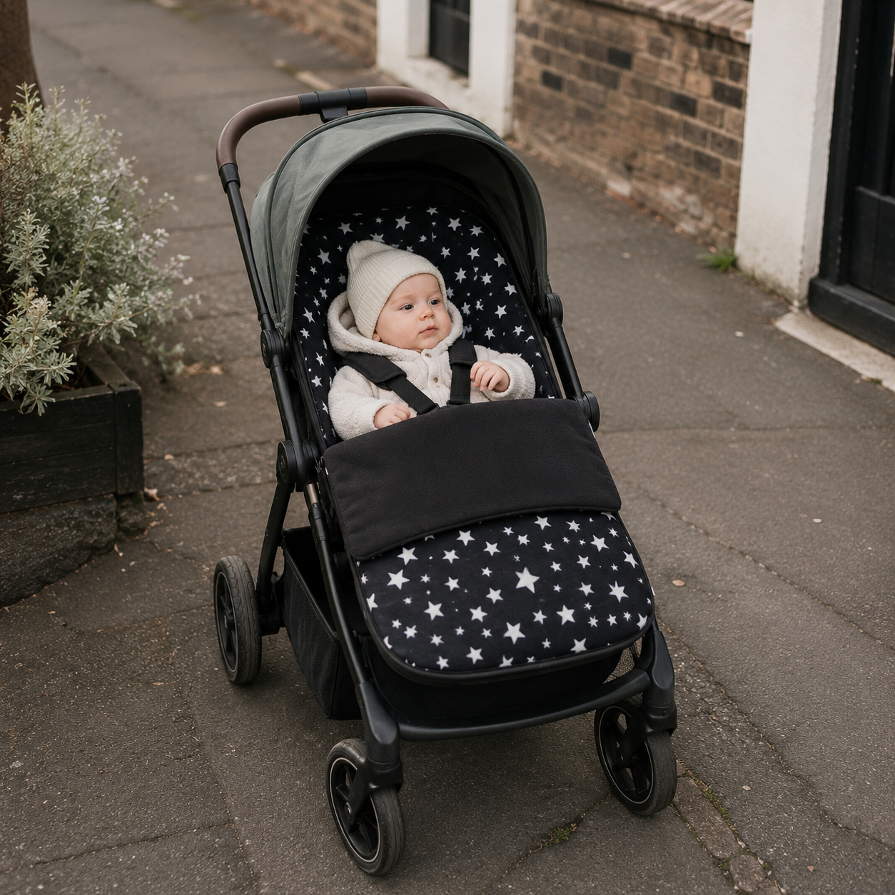 Fleece Pushchair Footmuff – Universal Cosy Toes, Four Prints