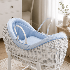 Wicker Deluxe Pod Moses Basket with Stand – Newborn Basket
