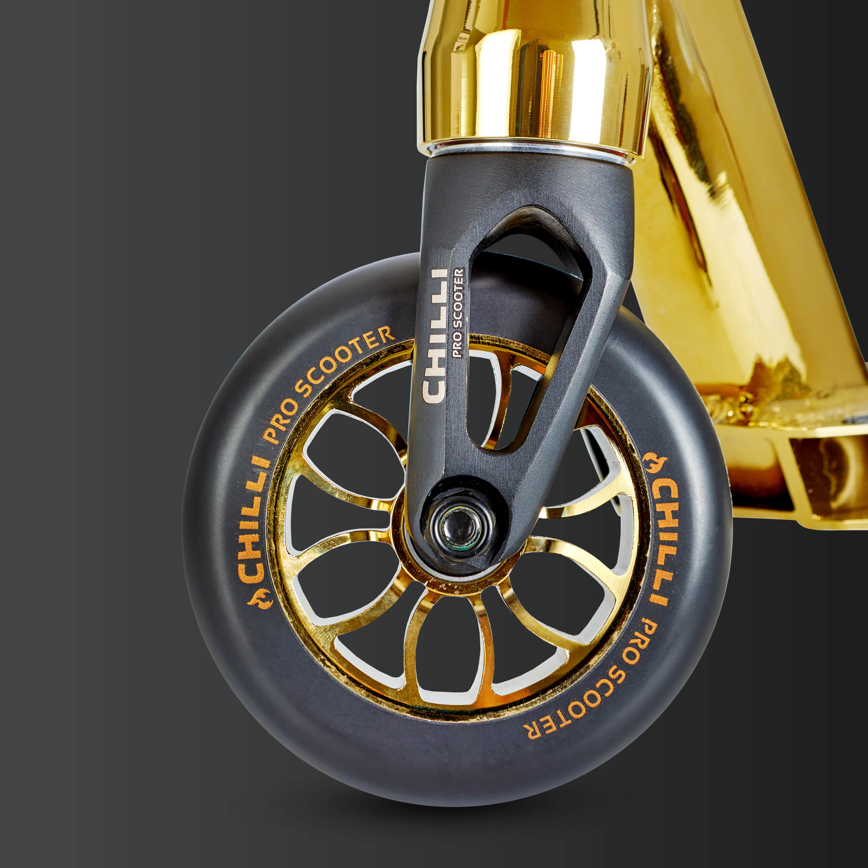 Chilli Reaper Stunt Scooter – Gold, Ages 8–12, Upgradable to 120mm