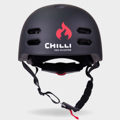 Chilli Stunt Scooter Helmet – Black, Sizes S–L, Magnetic Buckle