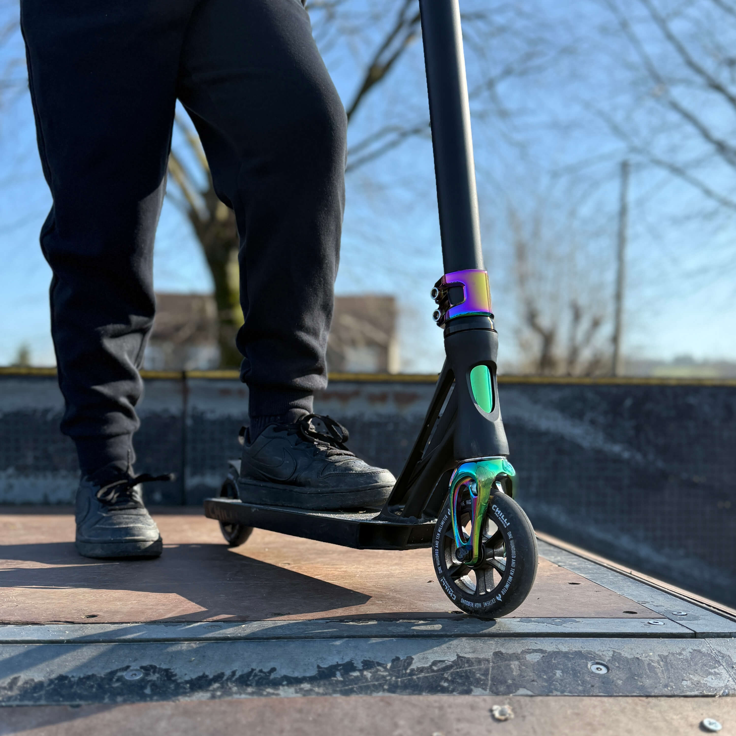Chilli Beast V2 Stunt Scooter – Black Neochrome, Ages 8–12, 3.5kg