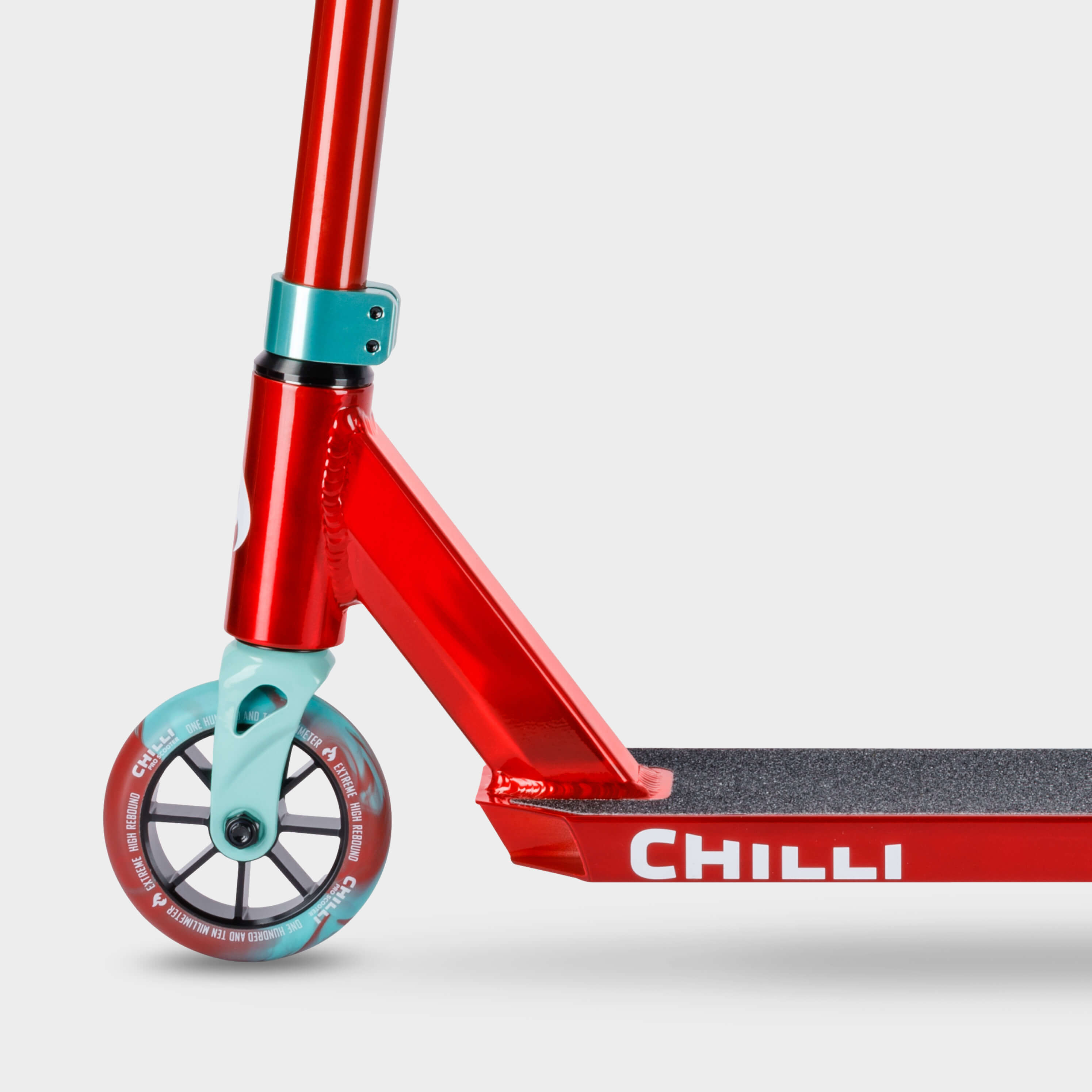 Chilli Base Jumpstart Stunt Scooter – Red/Teal, Ages 5–9