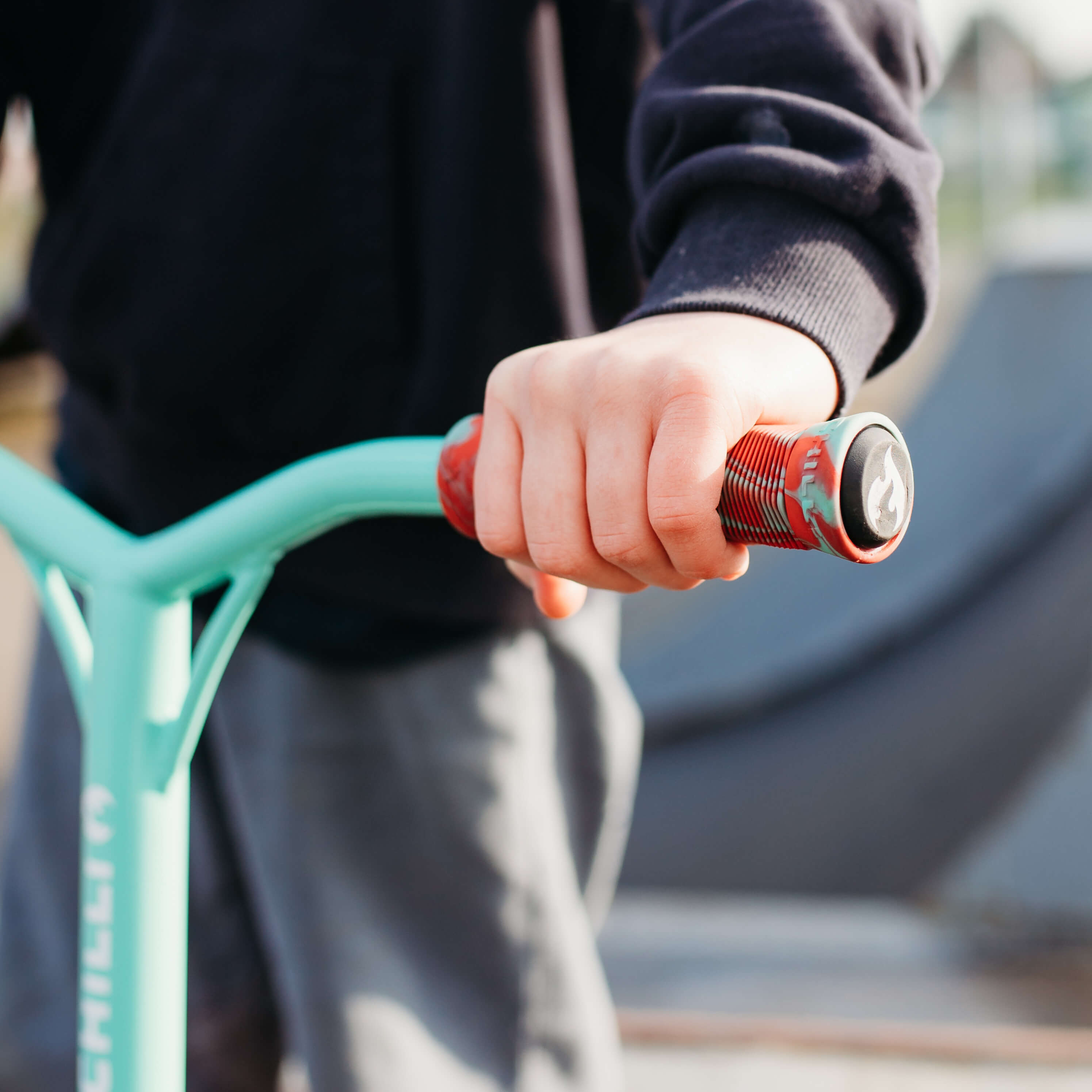 Chilli Base Jumpstart Stunt Scooter – Red/Teal, Ages 5–9