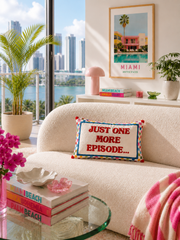 Just One More Episode Needlepoint Cushion – Checkerboard, 45cm