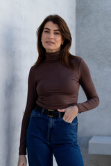 Women's Roll Neck Top – Micro Modal, Six Colours, UK 8-18