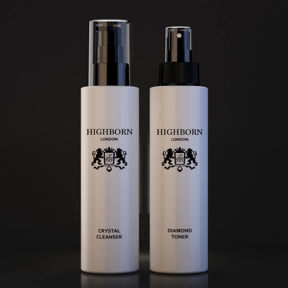 Cleanse and Tone Set – Crystal Cleanser & Diamond Toner, 100ml Each