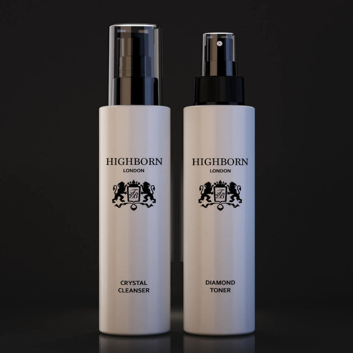 Cleanse and Tone Set, Crystal Cleanser & Diamond Toner, 100ml Each