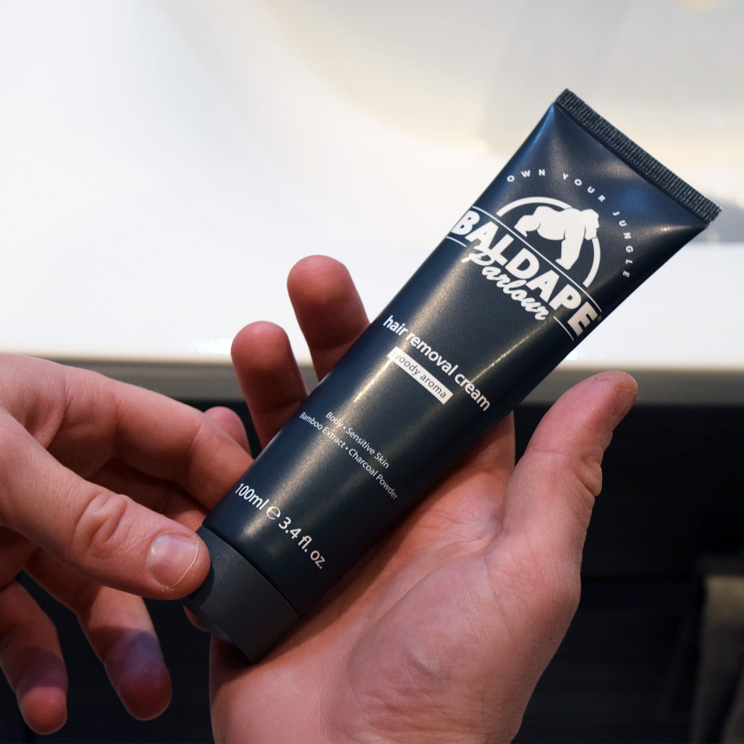 Charcoal Hair Removal Cream for Men – All Body, Works in 3–7 Minutes