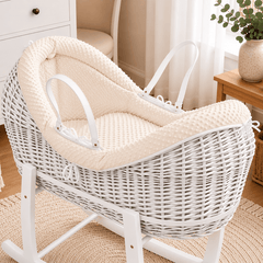 Wicker Deluxe Pod Moses Basket with Stand – Newborn Basket