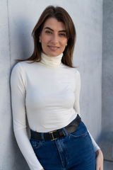Women's Roll Neck Top – Micro Modal, Six Colours, UK 8-18