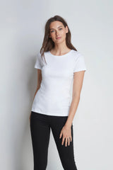 Women's Crew Neck T-Shirt – Cotton Modal, UK 8-18, Made in Portugal