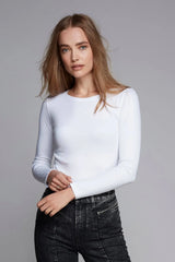 Women's Long Sleeve Crew Neck T-Shirt – Cotton Modal, UK 6-18