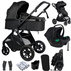 Cruise 3-in-1 Travel System with Car Seat – Eclipse Black, Birth to 4 Years