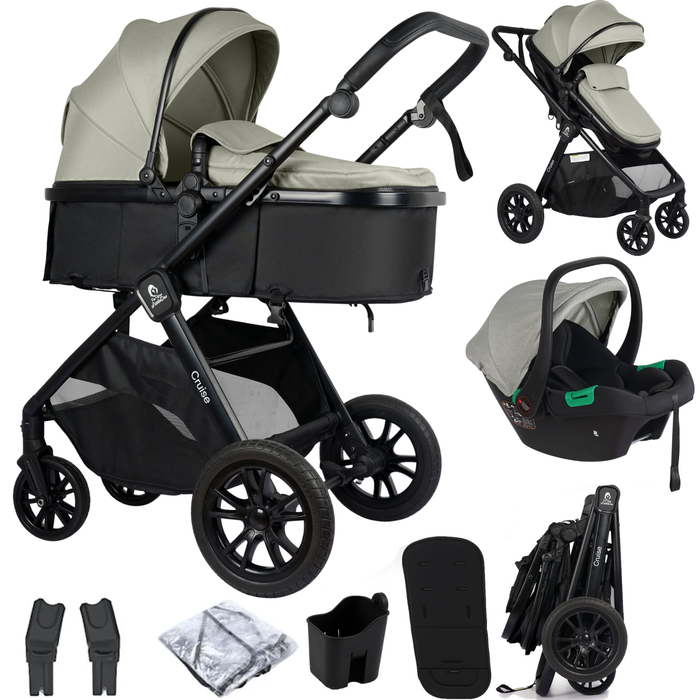 Cruise 3-in-1 Travel System with Car Seat, Pebble Sage