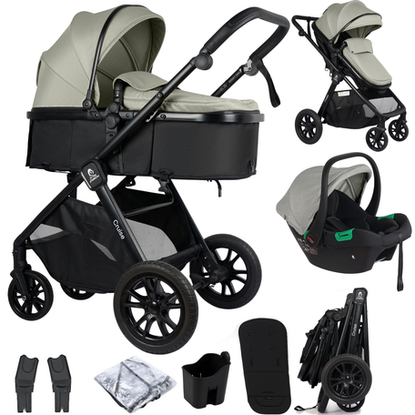 Cruise 3-in-1 Travel System with Car Seat – Pebble Sage, Birth to 4 Years