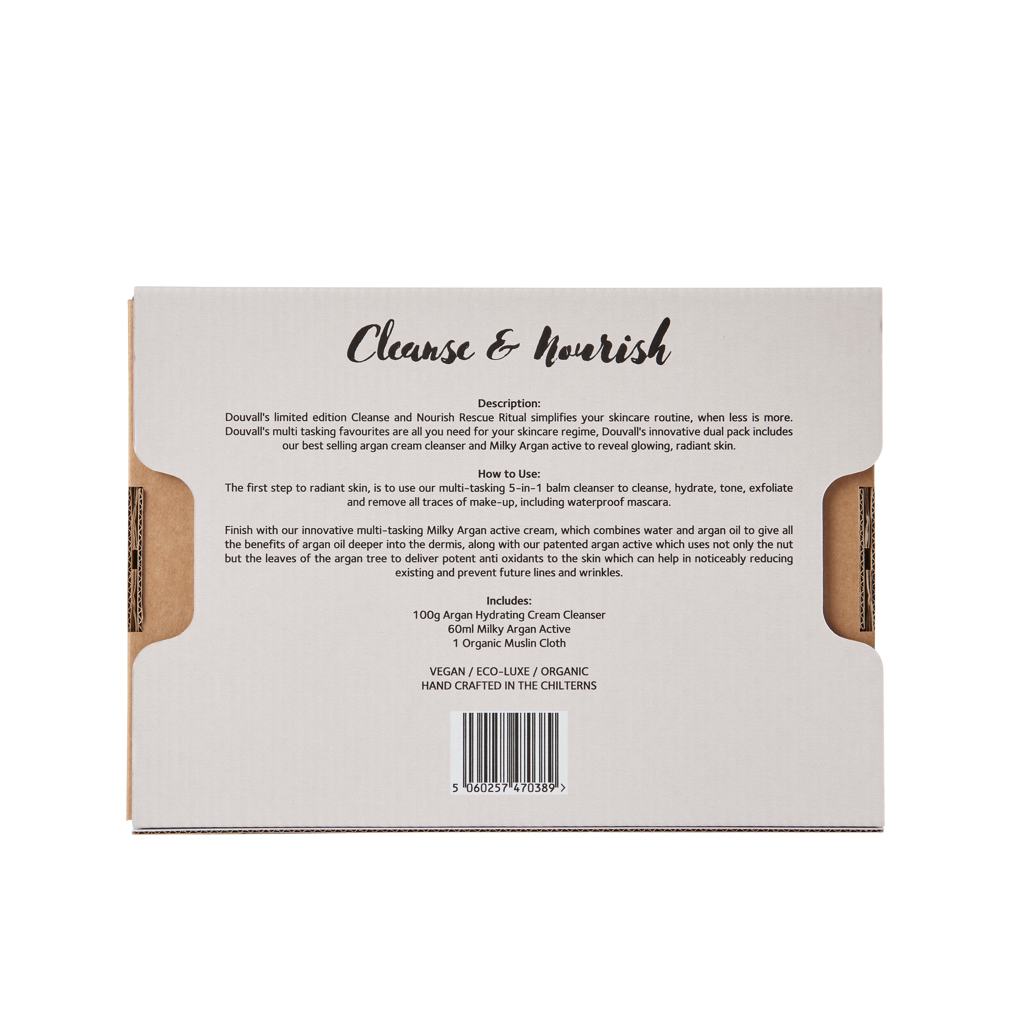 Rescue Ritual Gift Set – Argan Cream Cleanser, Milky Argan Active & Muslin Cloth