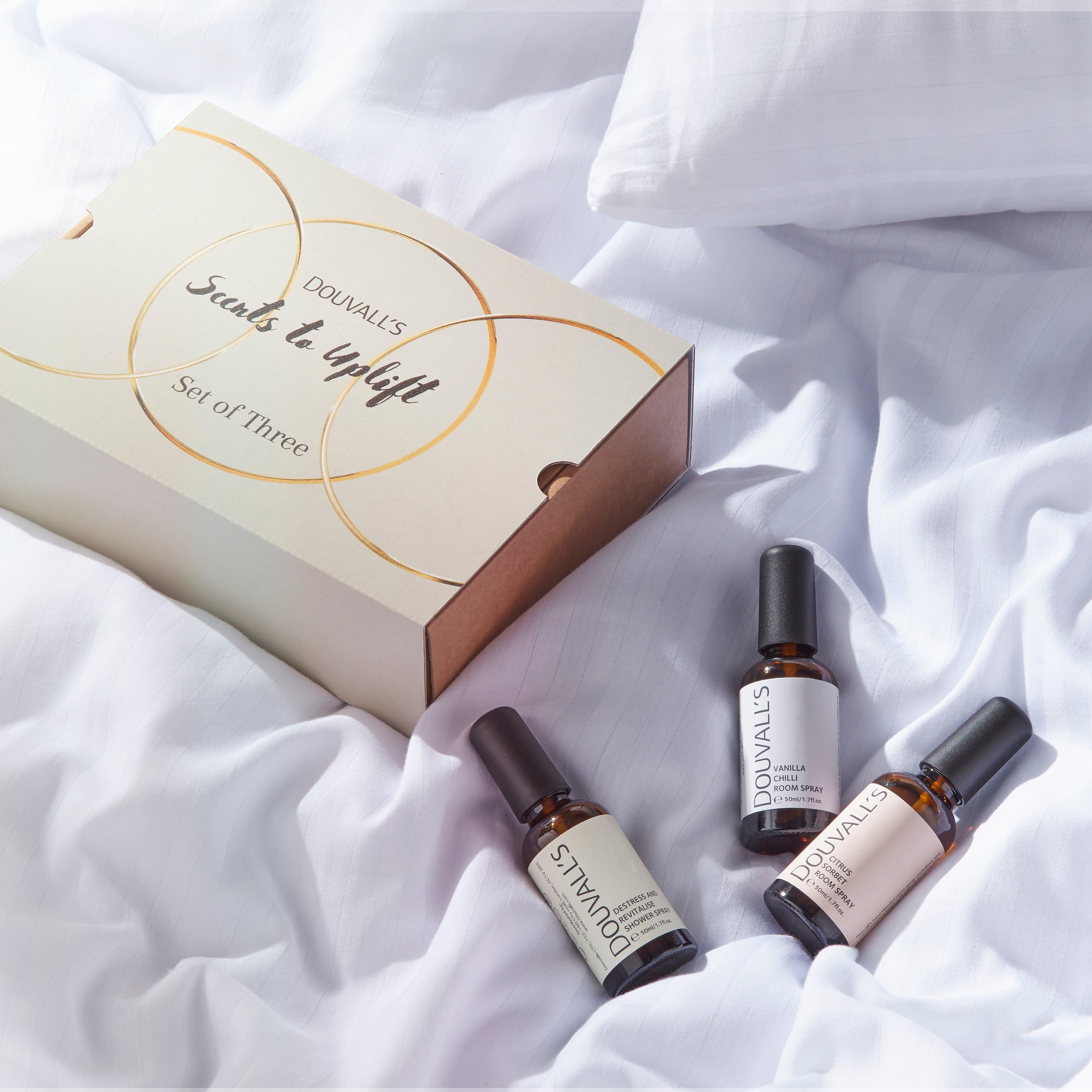 Scents to Uplift Set – Shower Spray, Room Spray & Toilet Spray, 50ml Each