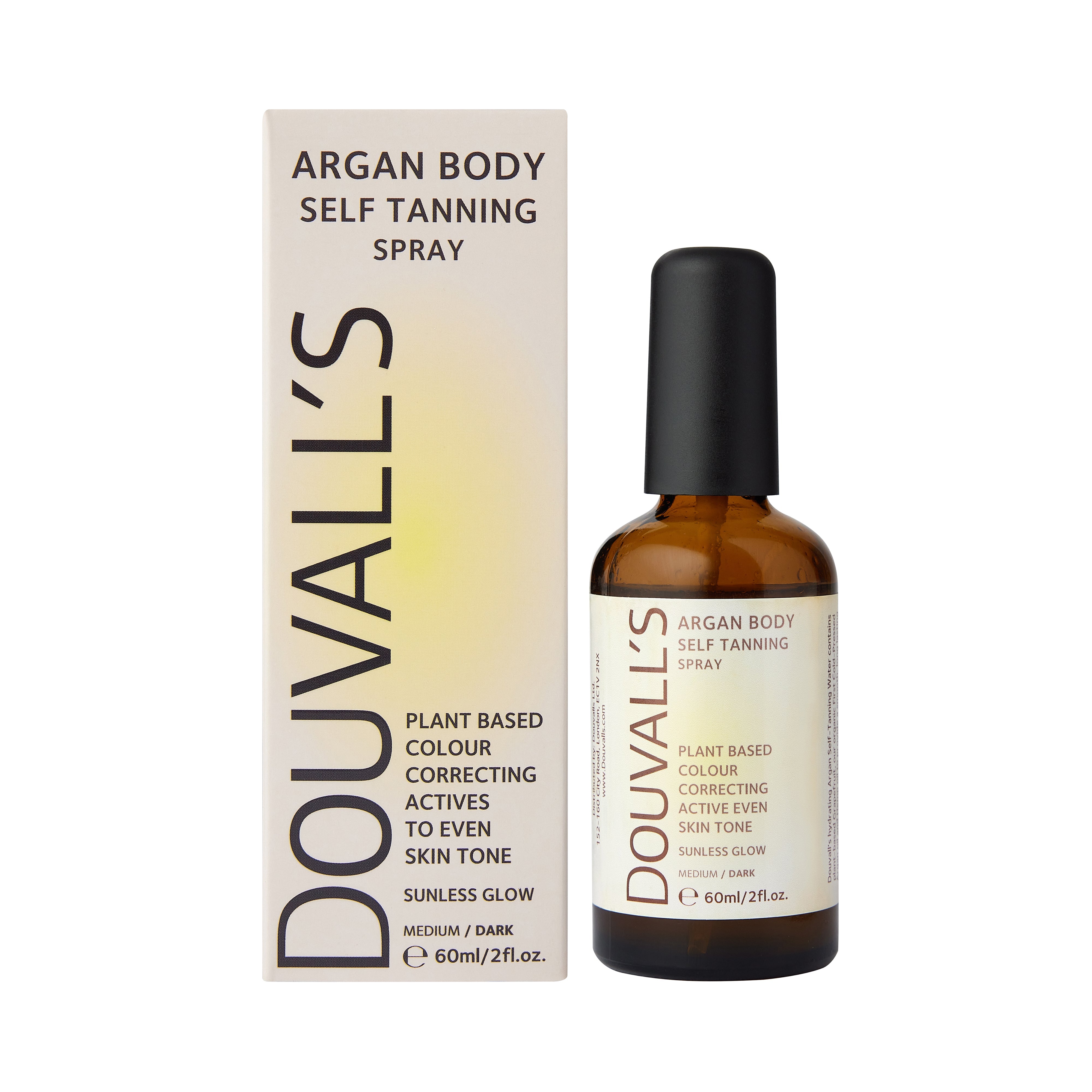 Argan Self Tanning Body Spray 60ml – No Guide Colour, Two Shades