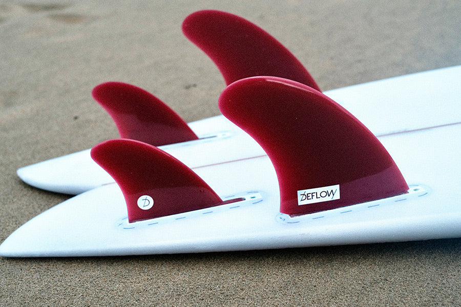 Deflow Driver Quad Surfboard Fins, Four-Fin Set