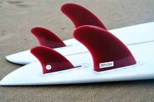 Deflow Driver Quad Surfboard Fins, Four-Fin Set