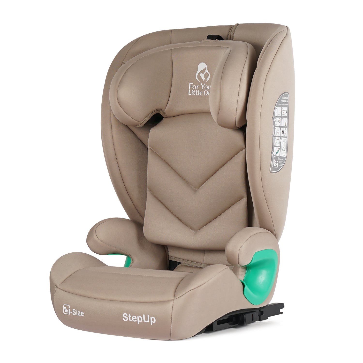 Stepup i-Size ISOFIX High-Back Booster – Latte Beige, 4-12 Years
